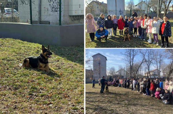  Ученици от СУ „Д-р Петър Берон“ (Костинброд) наблюдаваха демонстрация със следово куче